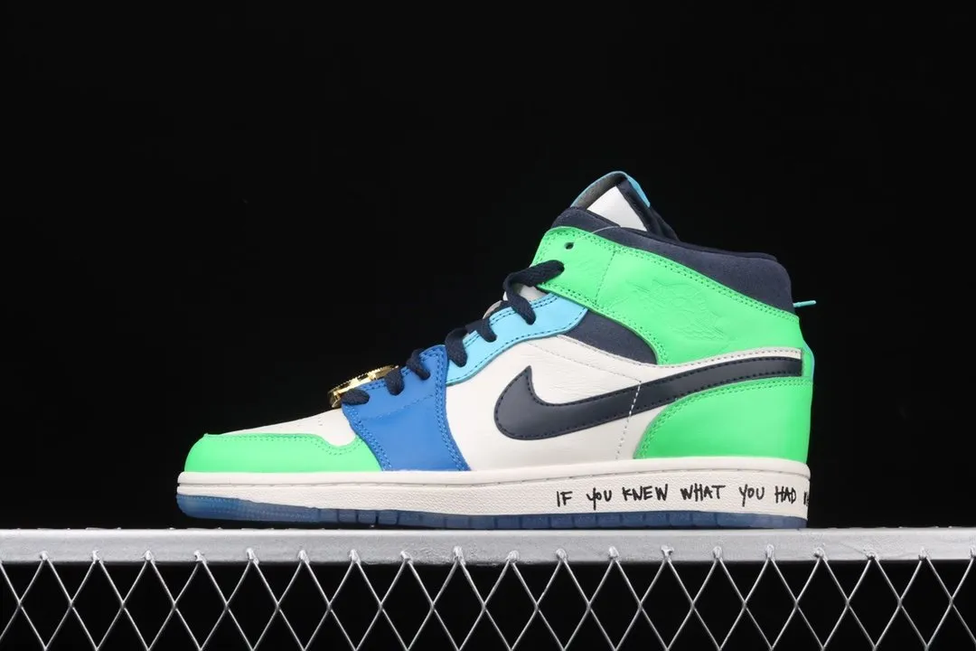 All categories Air Jordan Jordan series basketball shoes Air Jordan 1 Mid different versions Melody Ehsani x Air Jordan 1 Mid "Fearless" AJ1 Joe 1 watch orange and green mandarin duck CQ7629-100